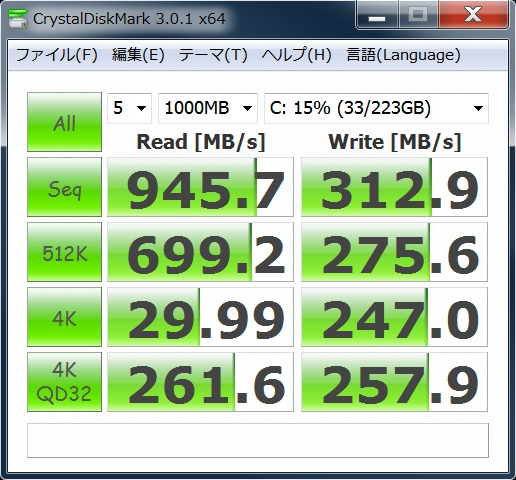 SSD_RAID0キャッシュ有効