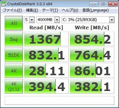 ストライプサイズ16kb