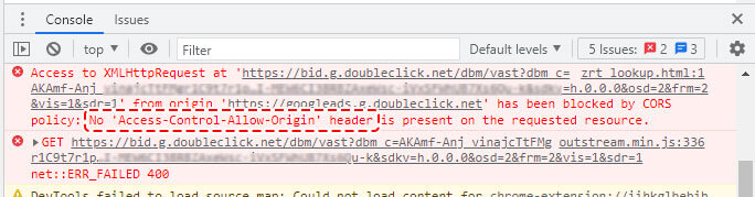 No Access-Control-Allow-Origin header