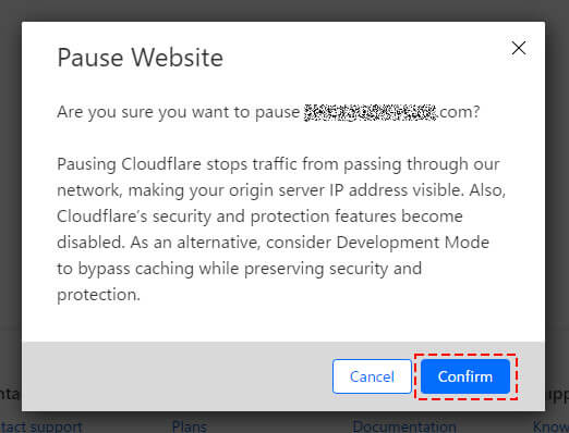 「Confirm」をクリック